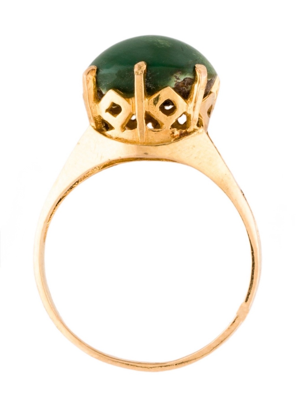 22k Solid gold turquoise cocktail ring